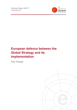 European defence between the Global Strategy and its
