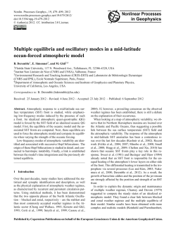 Multiple equilibria and oscillatory modes in a mid