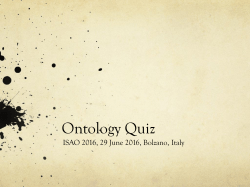 Ontology Quiz - of Maria Keet