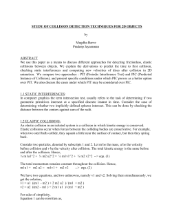 STUDY OF COLLISION DETECTION TECHNIQUES FOR 2D