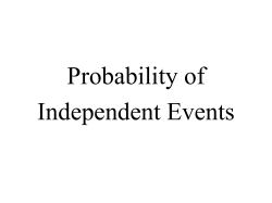 Probability of Independent Events PowerPoint