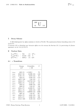 235 92 U 143 1 Decay Scheme 2 Nuclear Data 2.1 &alpha;