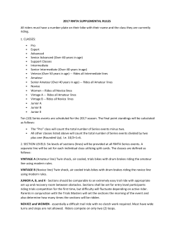 2017 RMTA Supplemental Rules - Rocky Mountain Trials Association