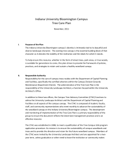 IU Bloomington Tree Care Plan - 2011 - IU Mobile