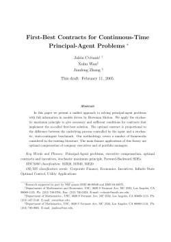 First-Best Contracts for Continuous-Time