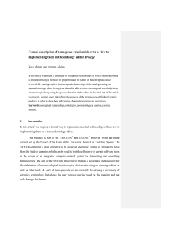 formal description of conceptual relationships with a