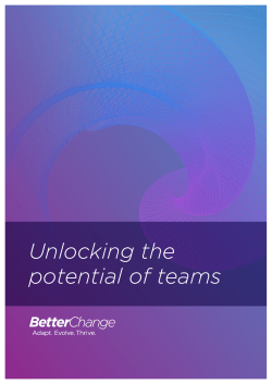 Unlocking the potential of teams