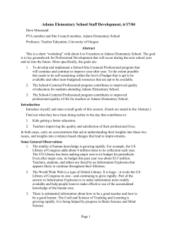 Adams Elementary School Talk 6/17/04