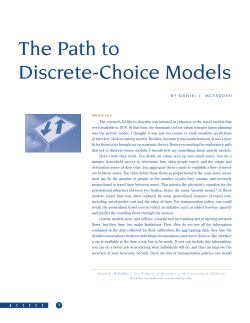 The Path to Discrete-Choice Models