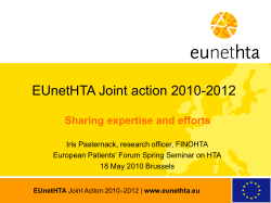 EUnetHTA Joint Action 2010-2012, Iris