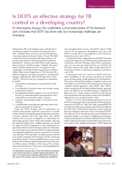 Is DOTS an effective strategy for TB control in a