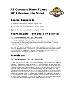 AZ Outcasts Minor Teams 2017 Season Info Sheet