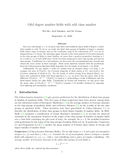 Odd degree number fields with odd class number