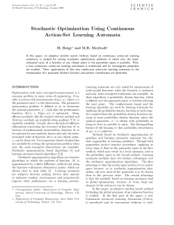Stochastic Optimization Using Continuous Action