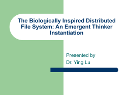 The Biologically Inspired Distributed File System: An