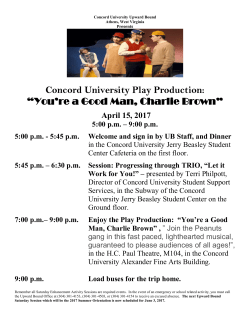 Concord University Play Production: &ldquo;You`re a Good Man, Charlie