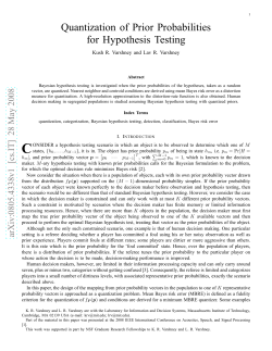 Quantization of Prior Probabilities for Hypothesis Testing