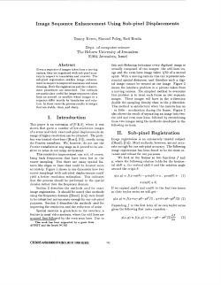 Image sequence enhancement using sub