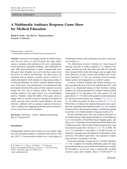 A Multimedia Audience Response Game Show for Medical