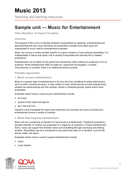 Music for Entertainment