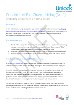 Principles of Fair Chance Hiring [Draft]