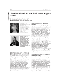 The death-knell for add back cases: Rapp v Sarre?