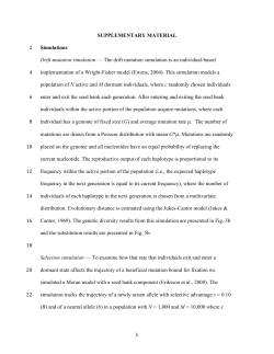 SUPPLEMENTARY MATERIAL Simulations Drift