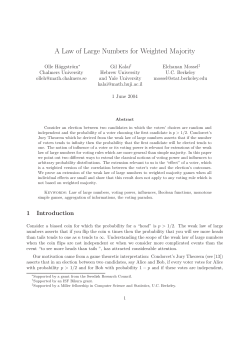 A Law of Large Numbers for Weighted Majority