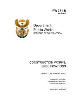 Particular specification (PW371-B)