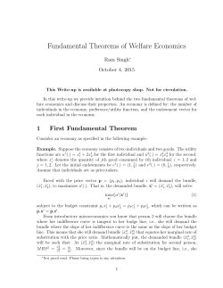 Fundamental Theorems of Welfare Economics