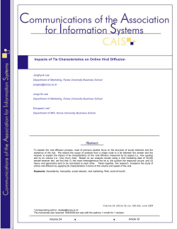 Impacts of Tie Characteristics on Online Viral Diffusion