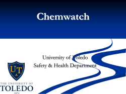 Chemwatch - University of Toledo