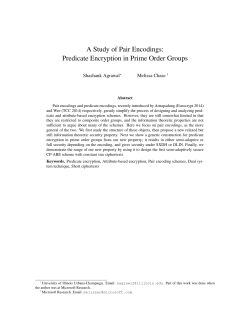 A Study of Pair Encodings: Predicate Encryption in Prime Order