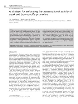 A strategy for enhancing the transcriptional activity of weak
