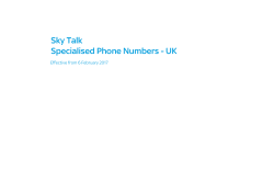 Sky Talk Specialised Phone Numbers - UK