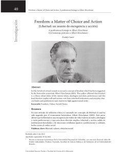 40 Freedom: a Matter of Choice and Action