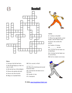 Baseball Crossword