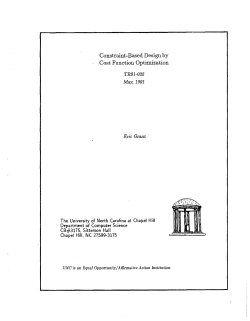 Constraint-Based Design by Cost Function