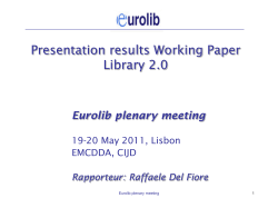 Eurolib plenary meeting
