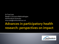 Advances in participatory health research