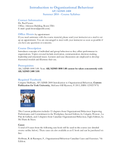 Introduction to Organizational Behaviour