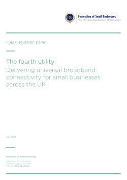 The fourth utility - Federation of Small Businesses