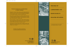 the role of laboratories and blood banks in disaster situations