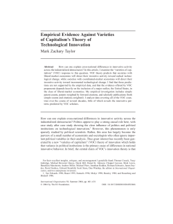 Empirical Evidence Against Varieties of Capitalism`s Theory of