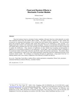 Fixed and Random Effects in