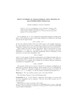BETTI NUMBERS OF SEMIALGEBRAIC SETS