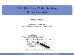 First-Order Logic