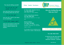 Are you hurting the one that you love? Other Useful Numbers