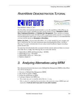 3. Analyzing Alternatives using MRM