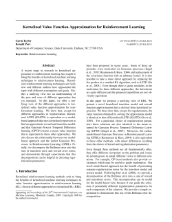 Kernelized Value Function Approximation for Reinforcement Learning